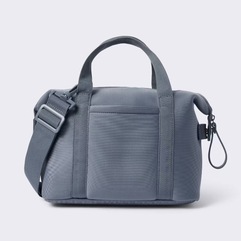 Single-shoulder diaper bag with an insulated bottle pouch