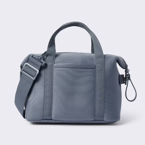 Single-shoulder diaper bag with an insulated bottle pouch