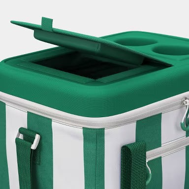 Green rectangular soft-sided thermal bag