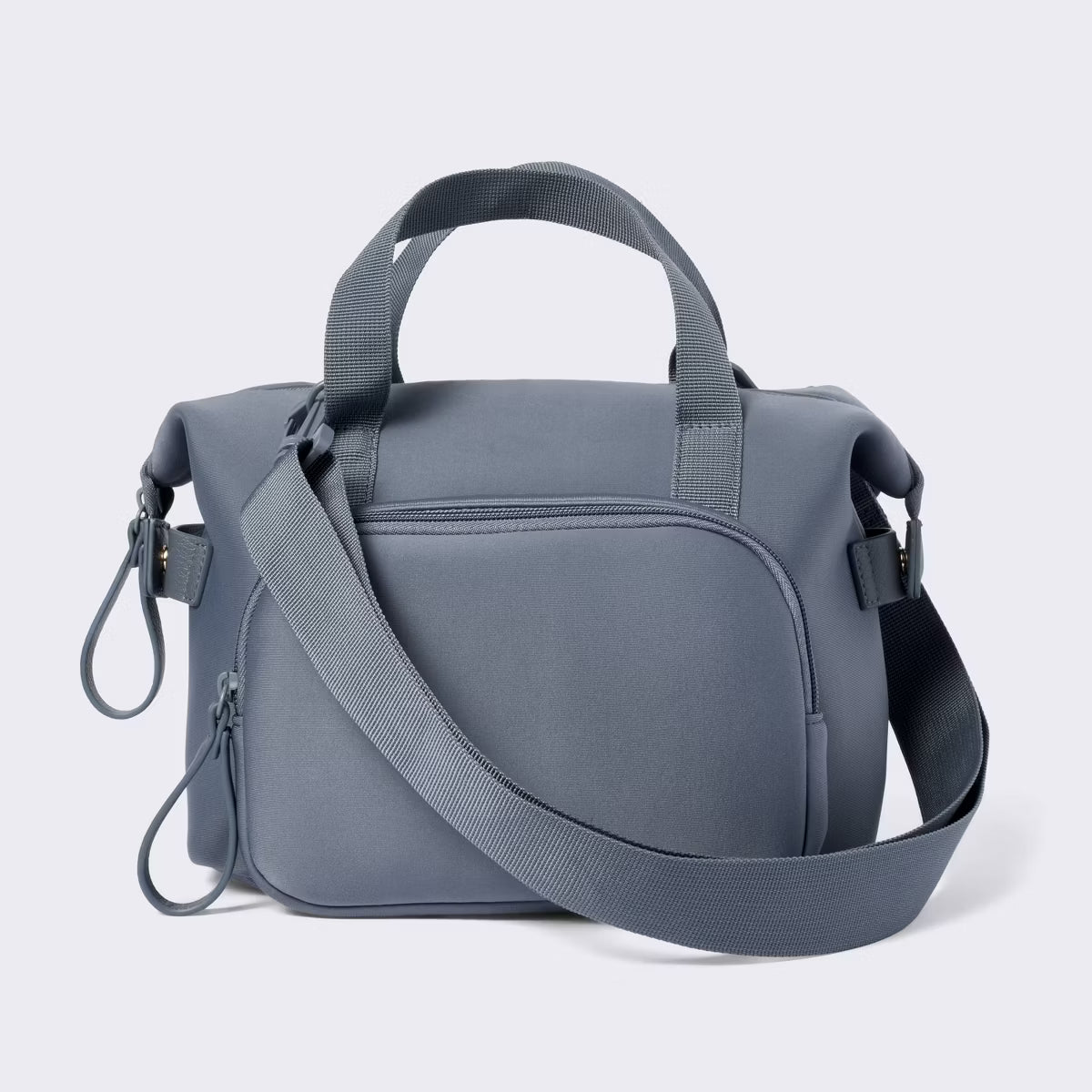 Single-shoulder diaper bag with an insulated bottle pouch