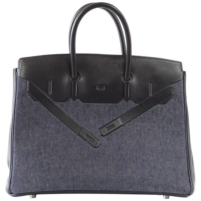 👜Birkin 35 Bag Rare Limited Edition Denim Shadow