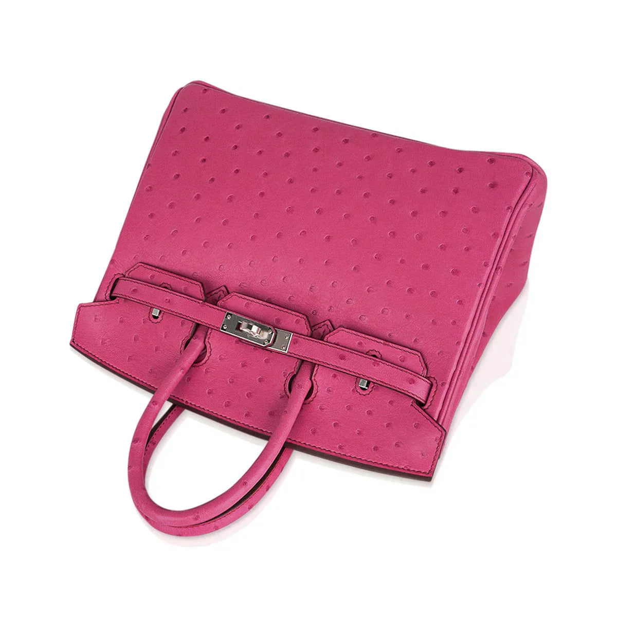 👜Birkin 25 Bag Fuchsia Ostrich with Palladium Hardware