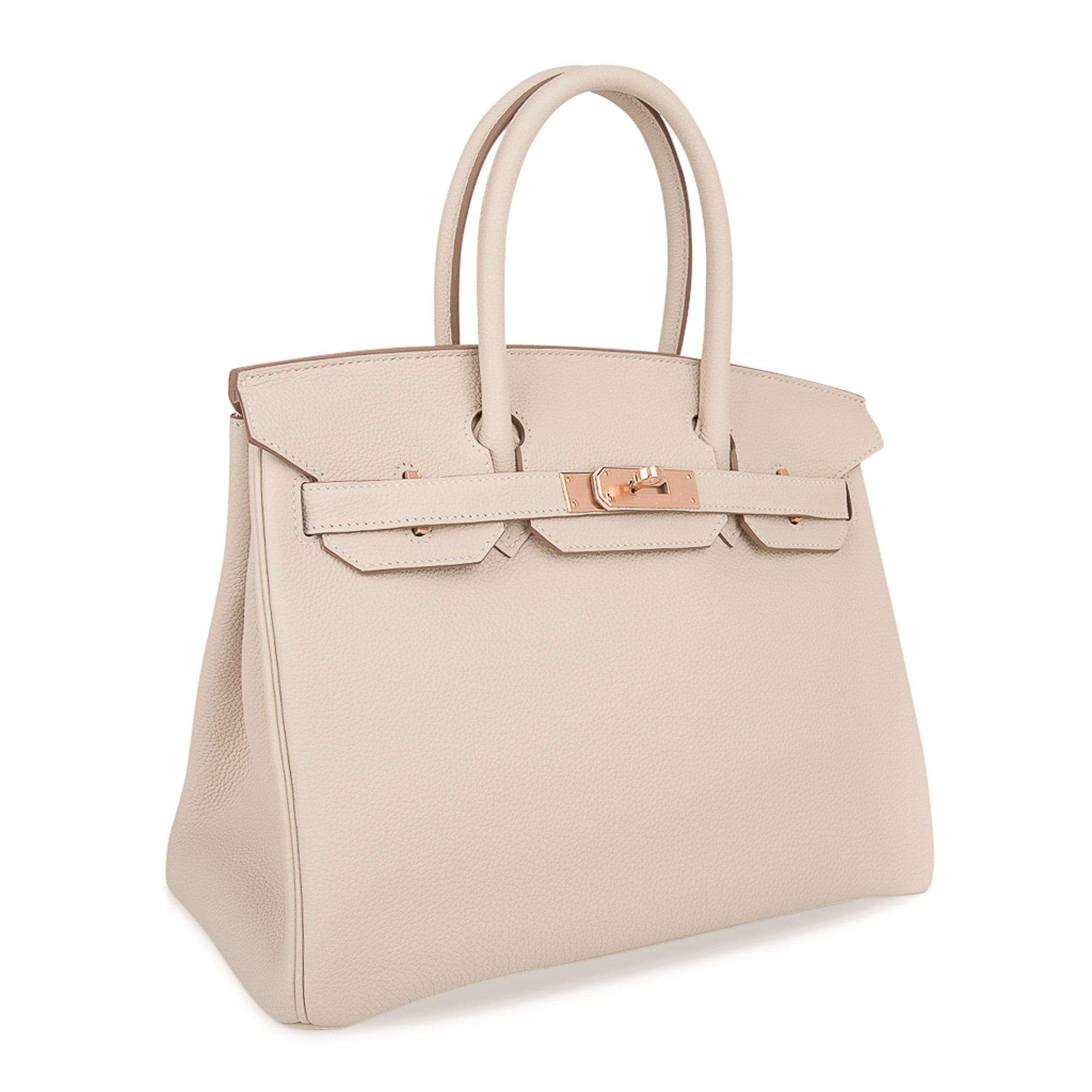 👜Birkin 30 Bag Craie Togo Leather with Rose Gold Hardware