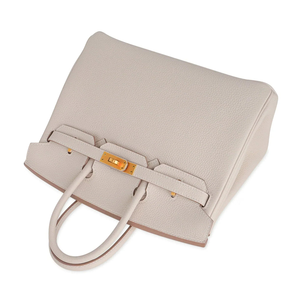 👜Birkin HSS 25 Bag Beton w/ Pink Rose Pourpre Brushed Gold Hardware Togo