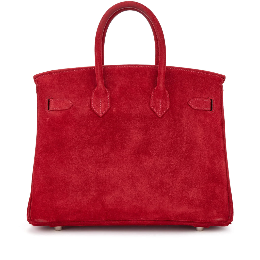 👜Birkin 25 Palladium Hardware Rouge Vif Doblis