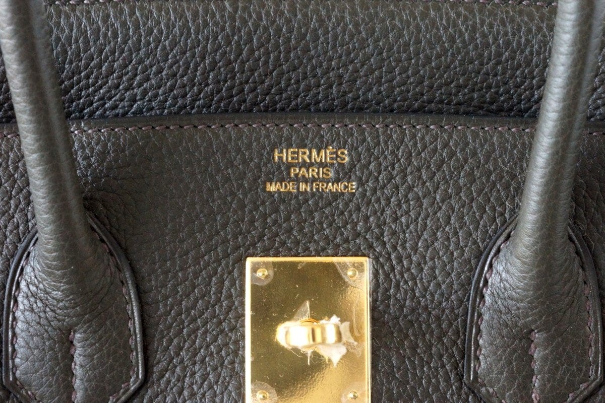 👜Birkin 35 Bag Vert Bronze Gold Hardware Veau Trekking Leather Very Rare