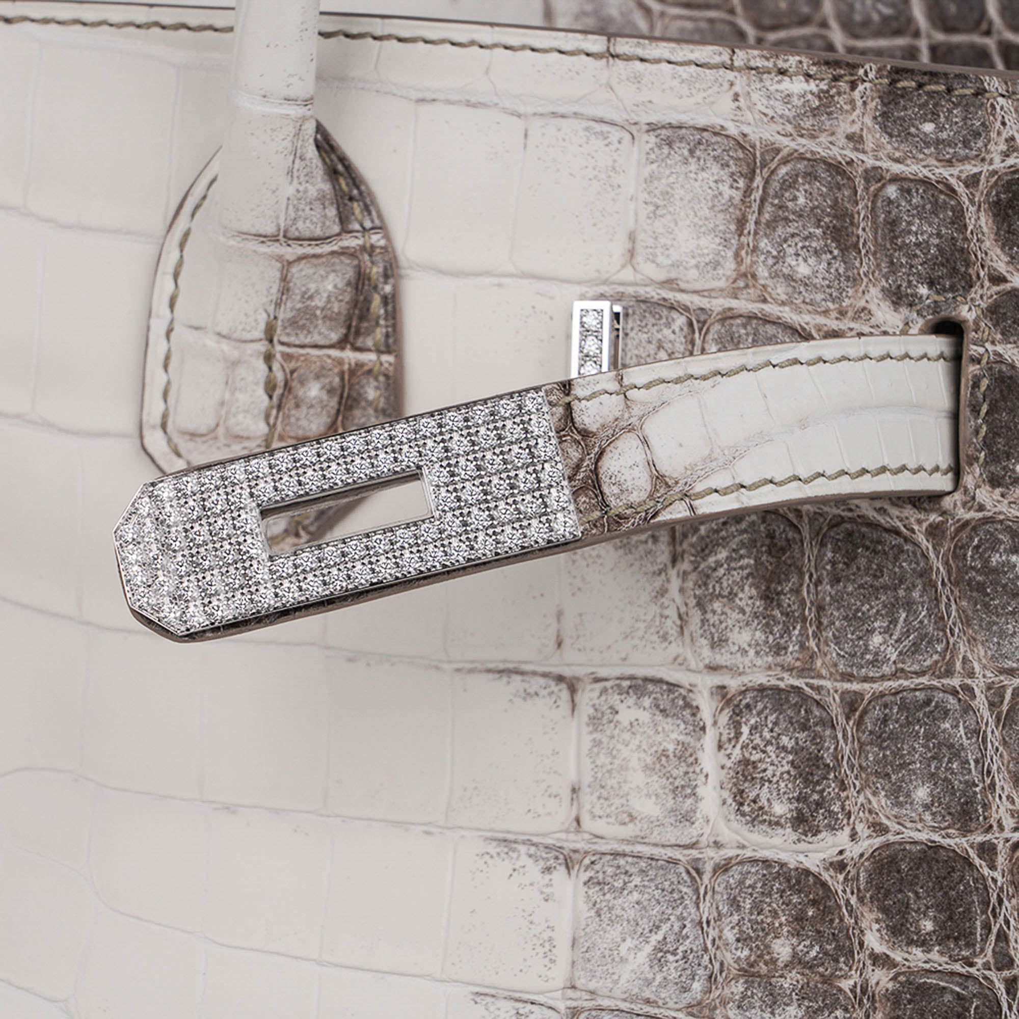 👜Birkin 30 Bag Diamond Himalaya Blanc Matte Niloticus Crocodile with 18k White Gold Hardware
