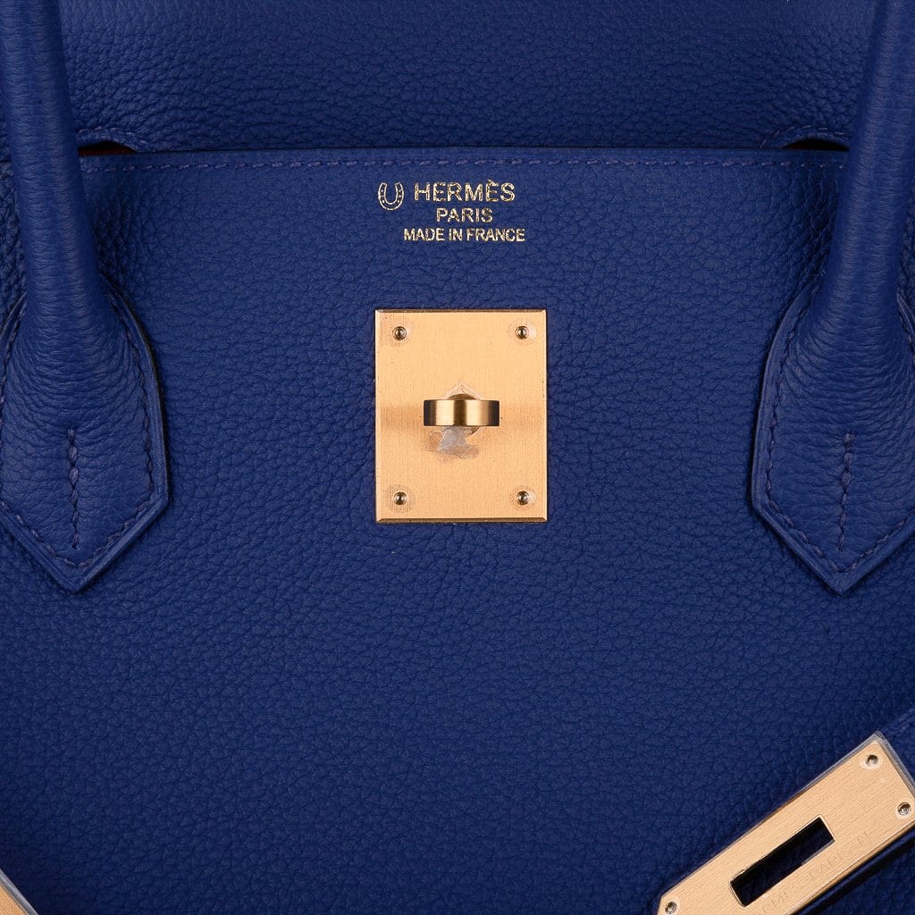 👜Birkin HSS 40 Bag Electric Blue / Rose Jaipur Brushed Gold Hardware