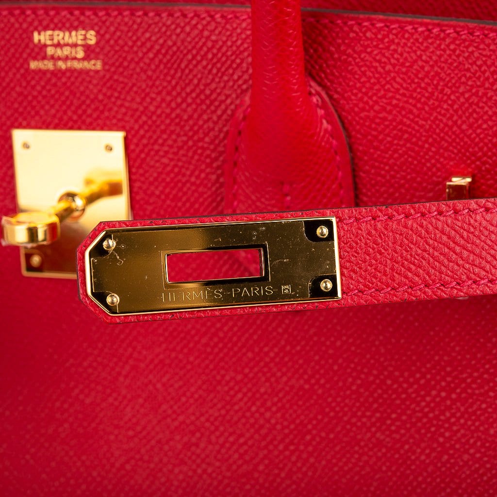 👜Birkin 30 Bag Rouge Casaque Gold Hardware Epsom Leather