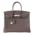 👜Birkin 35 Bag Ecorce (Bark)Taupe Togo Palladium