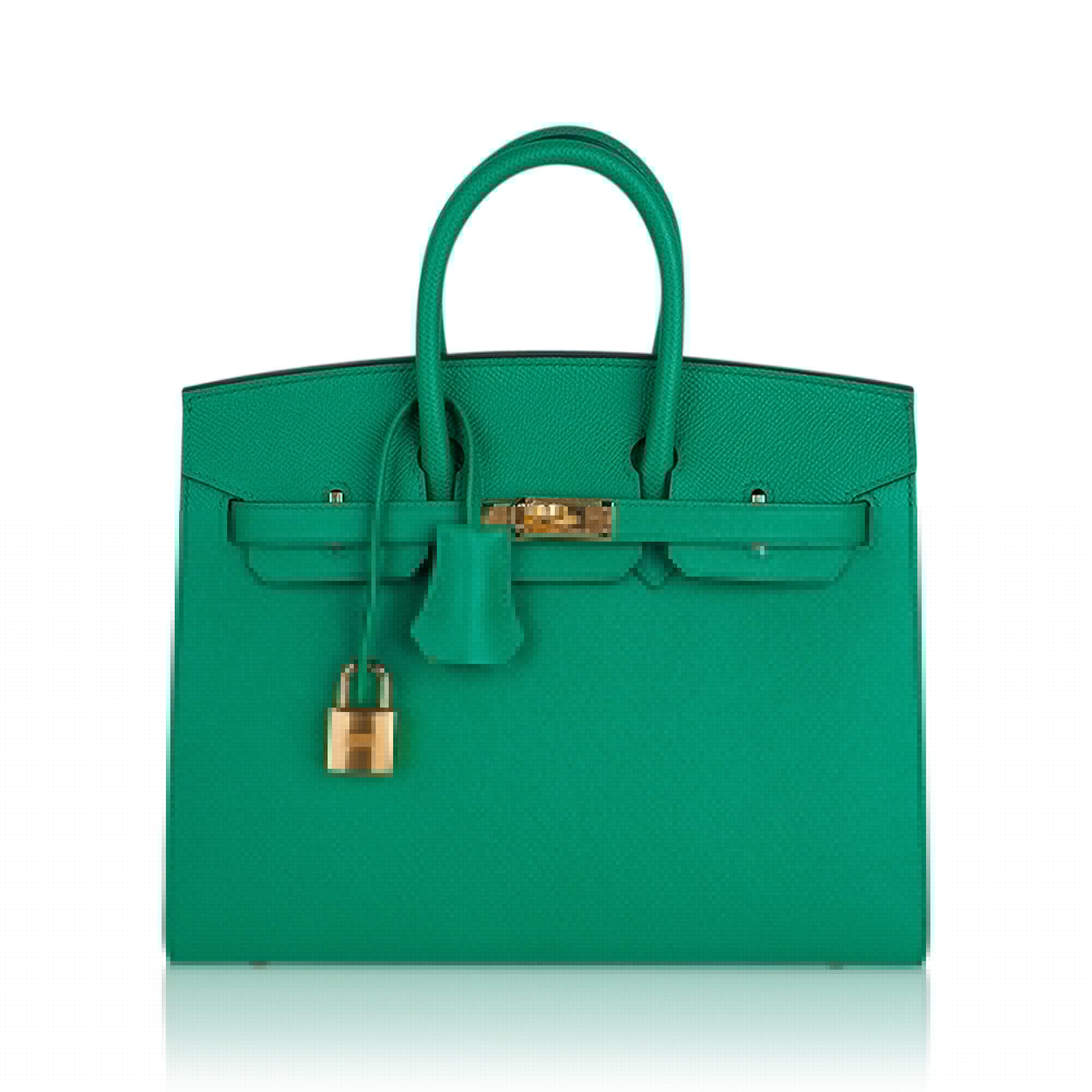 👜Birkin Sellier 25 Bag Vert Jade Epsom Leather with Gold Hardware