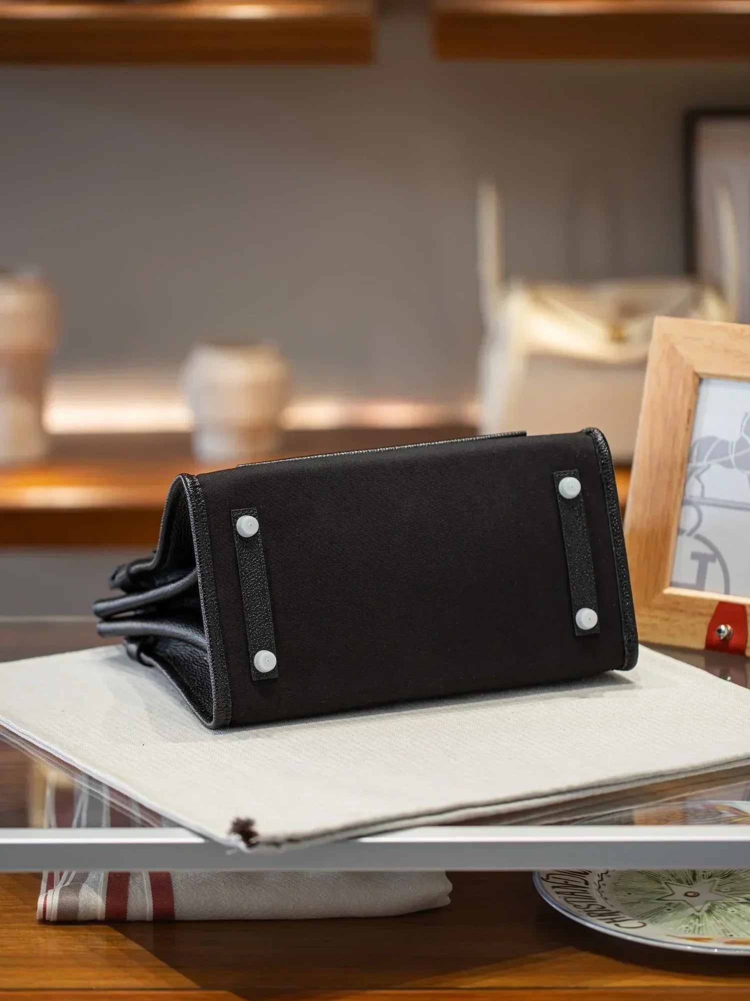 👜Birkin à l'envers, black canvas & all black colorway