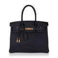 👜Birkin 30 Bag Black Togo Leather with Rose Gold Hardware