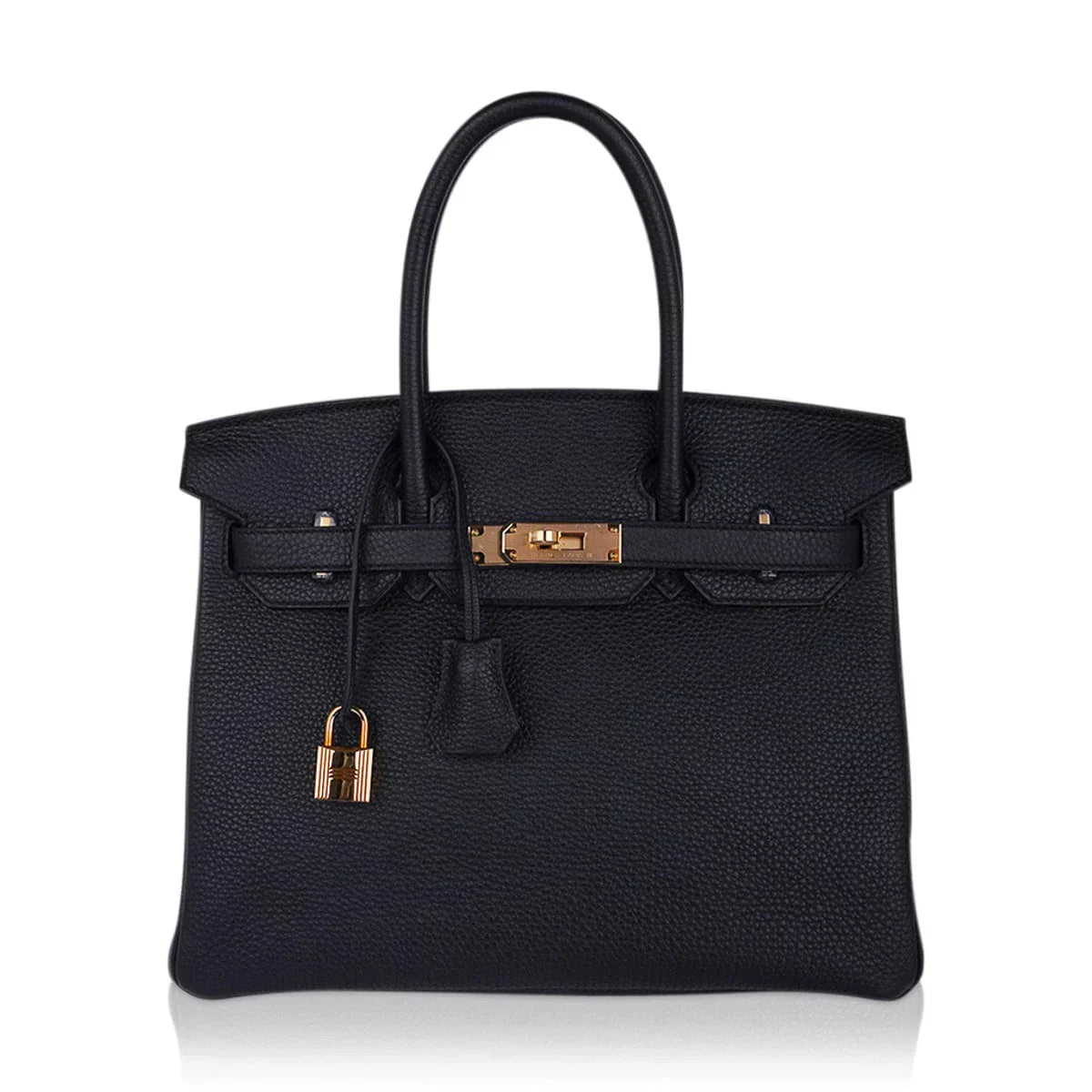 👜Birkin 30 Bag Black Togo Leather with Rose Gold Hardware