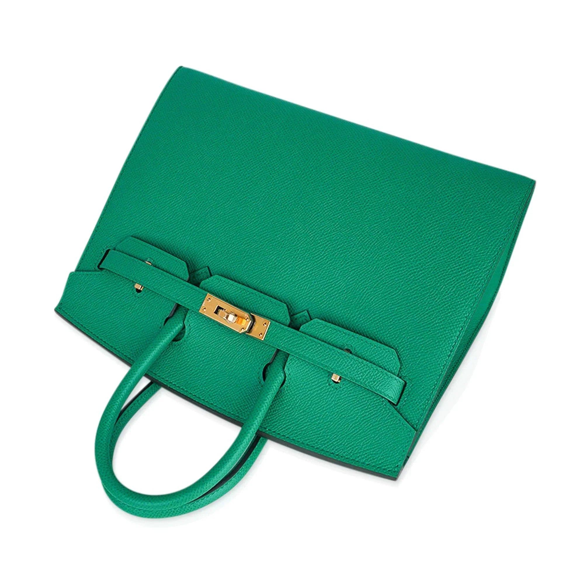 👜Birkin Sellier 25 Bag Vert Jade Epsom Leather with Gold Hardware