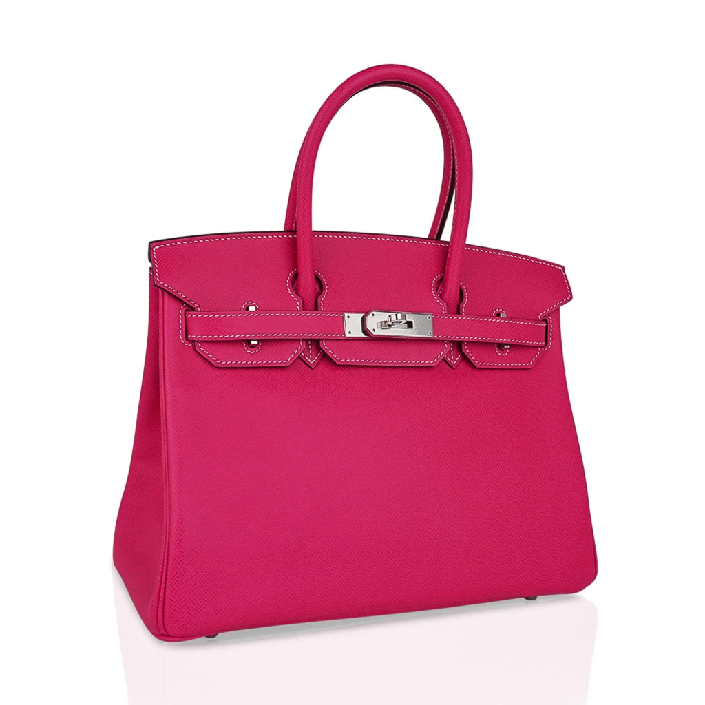 👜Birkin 30 Bag Rose Tyrien Candy Epsom Limited Edition Palladium