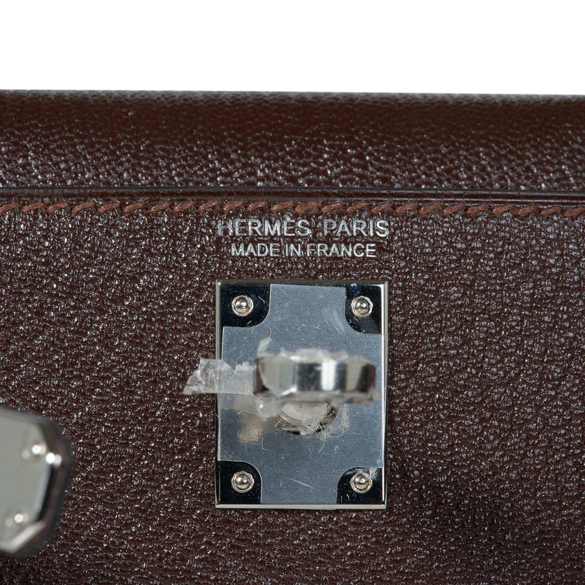 👜Kelly 20 Bi-Color Mini Sellier Bag Havane / Etrusque Chevre Palladium