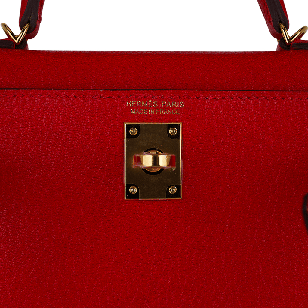 👜Kelly Sellier 20 Mini Rouge de Coeur Bag Chevre Leather Gold Hardware