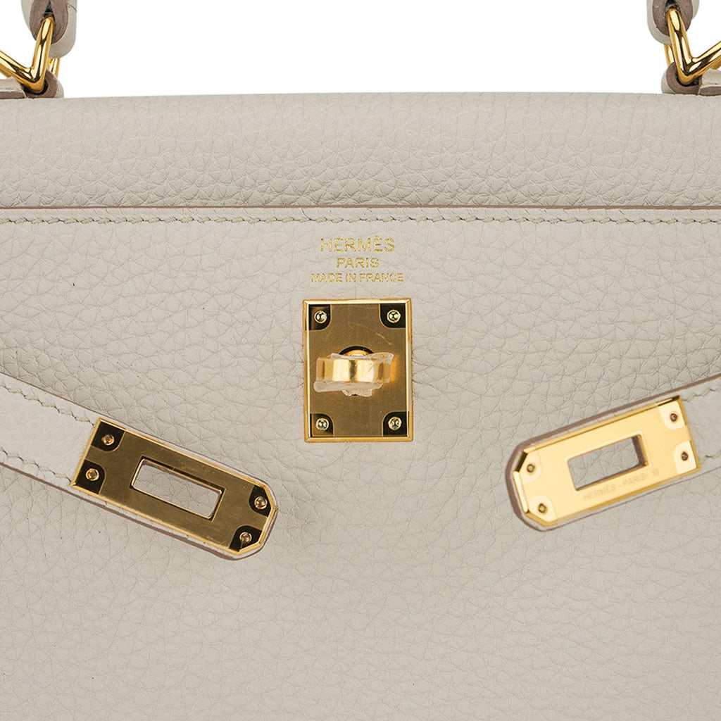 👜Kelly 25 Retourne Bag Beton Togo Leather with Gold Hardware