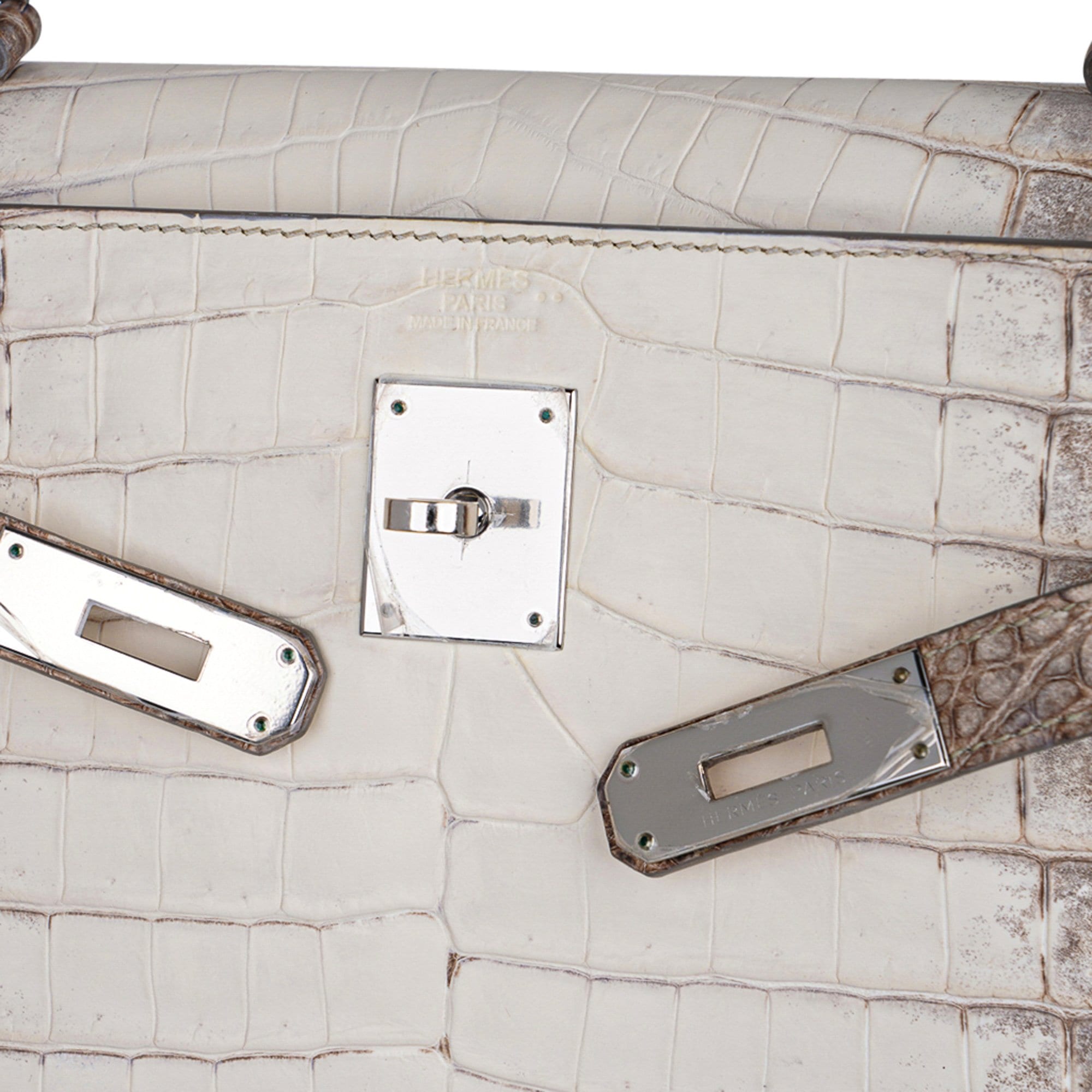 👜Limited Edition Kelly 32 Bag in Himalaya Crocodile with Palladium Hardware