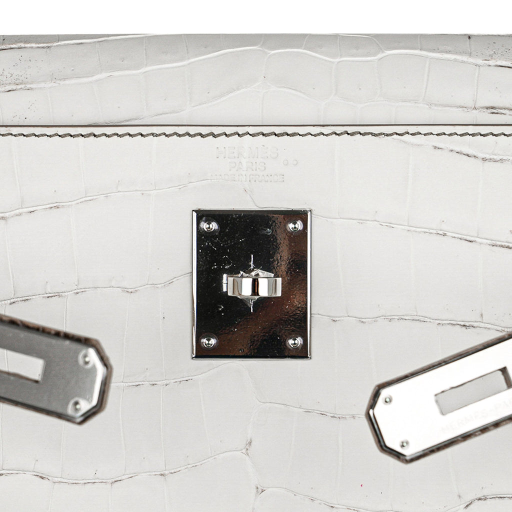 👜Limited Edition Kelly 32 Bag Himalaya Crocodile with Palladium Hardware