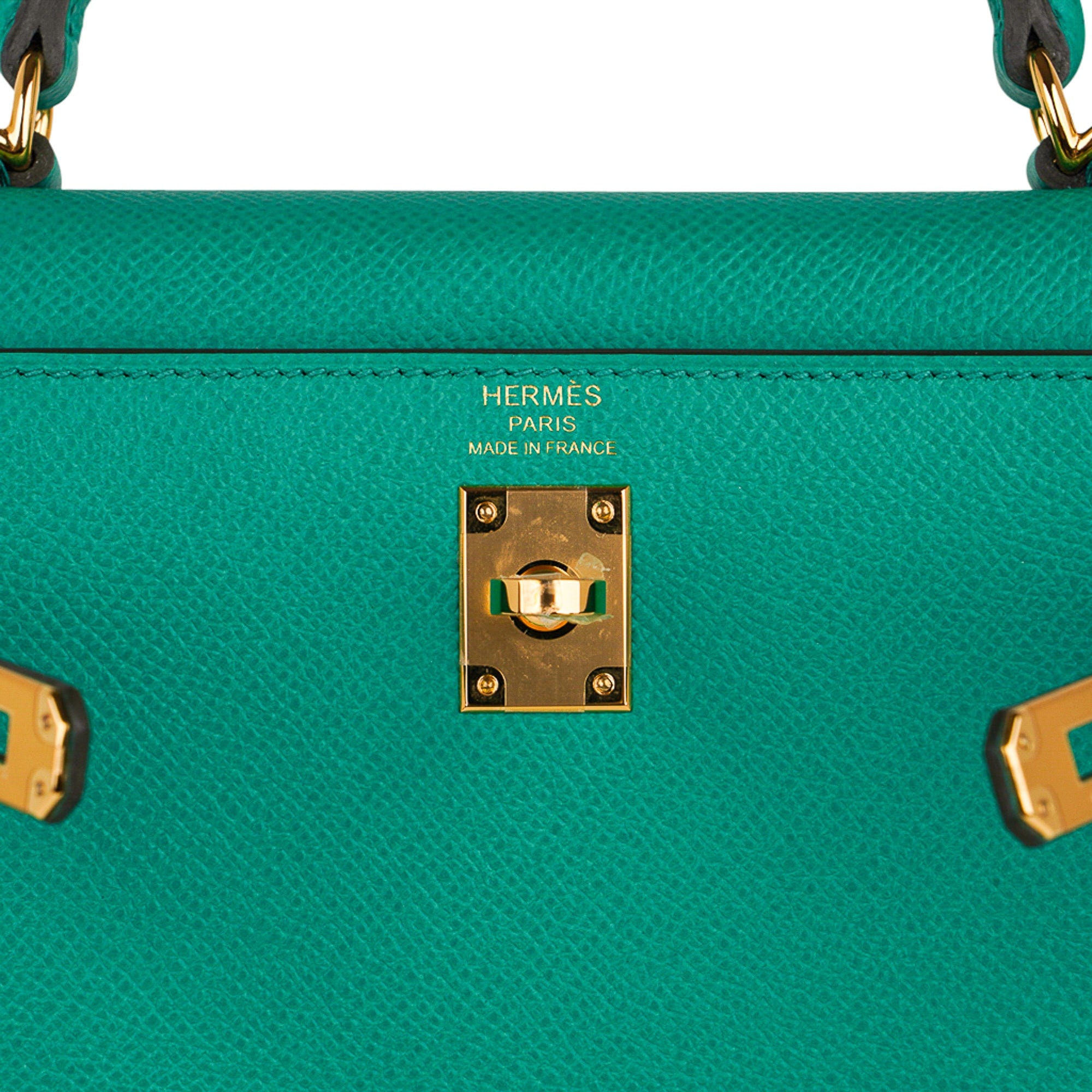 👜Kelly 25 Sellier Bag Jade Epsom Leather with Gold Hardware