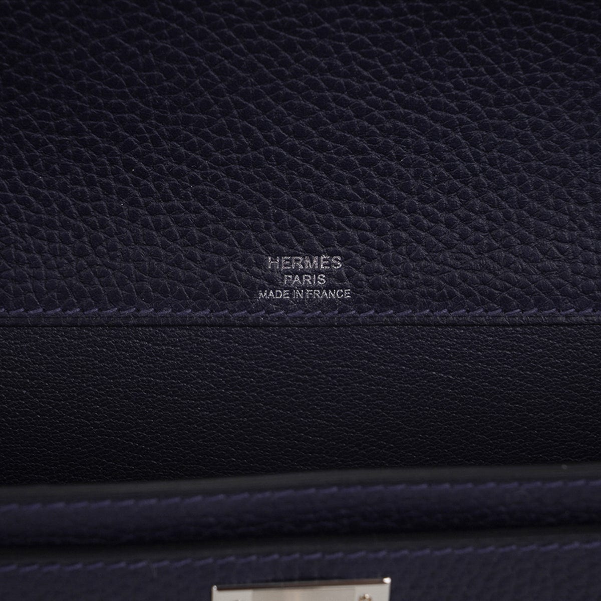 👜Kelly Depeches 25 Pouch Blue Ocean Galop D’Vache Leather with Palladium Hardware