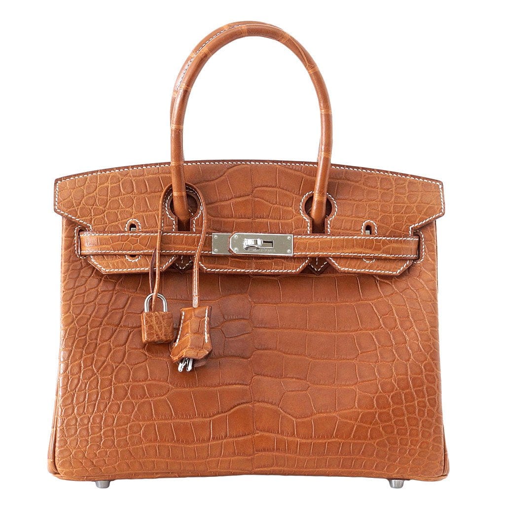 👜Birkin 30 Bag Fauve Barenia Matte Alligator Very Rare