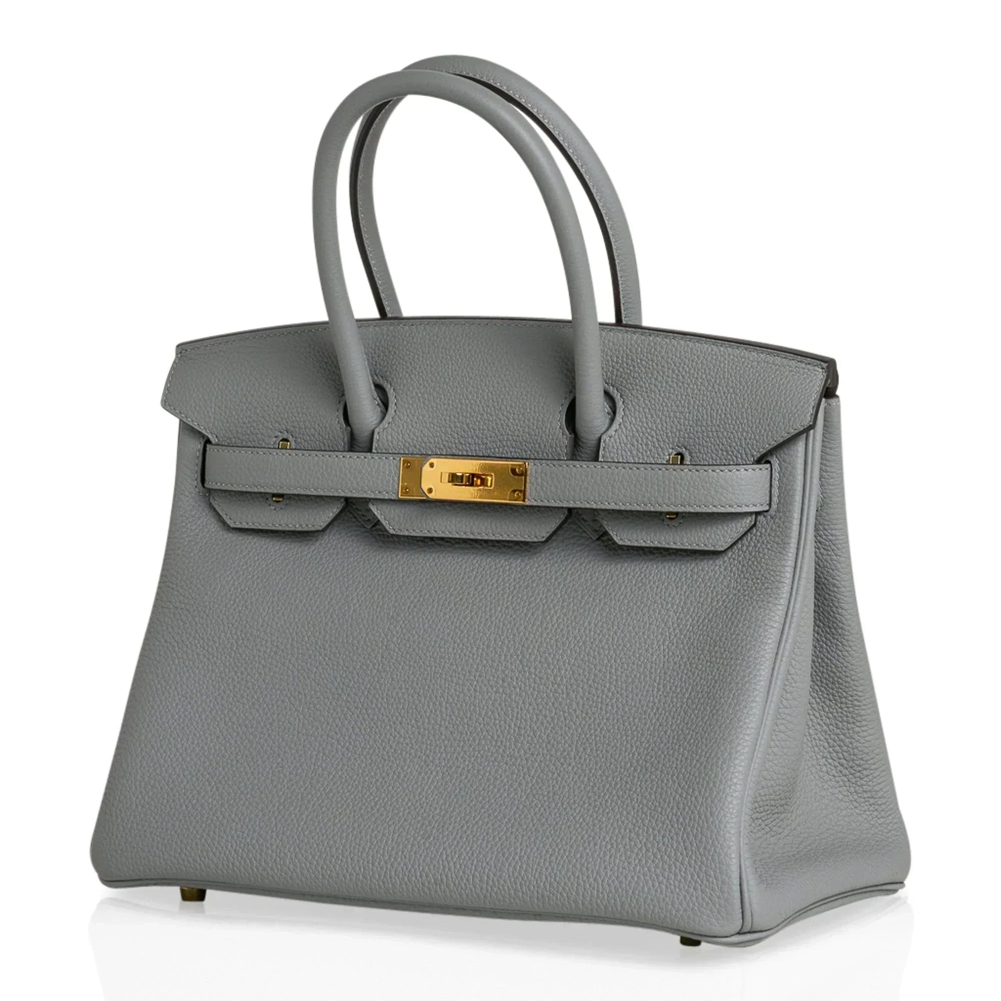 👜Birkin 30 Bag Gris Mouette Gold Hardware Togo Leather