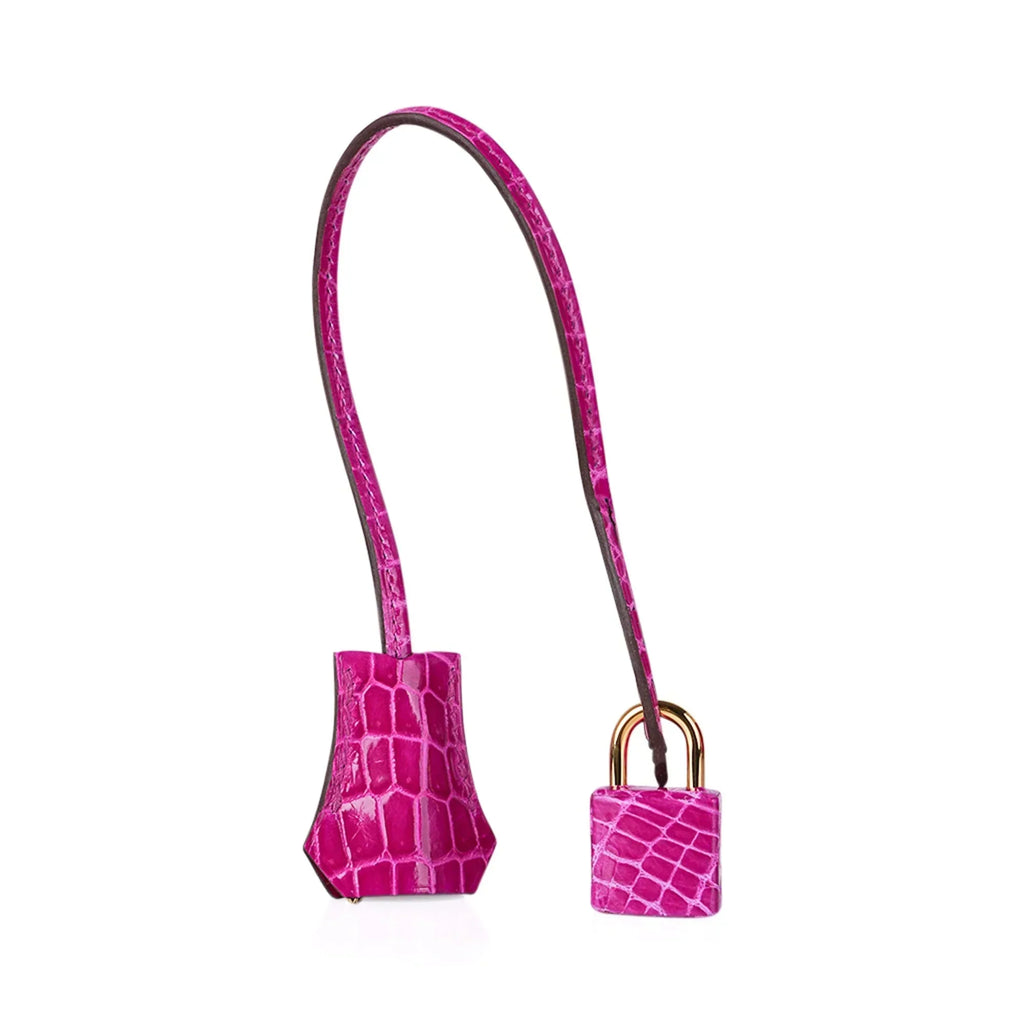 👜Birkin 35 Rose Scheherazade Porosus Crocodile Bag Gold Hardware