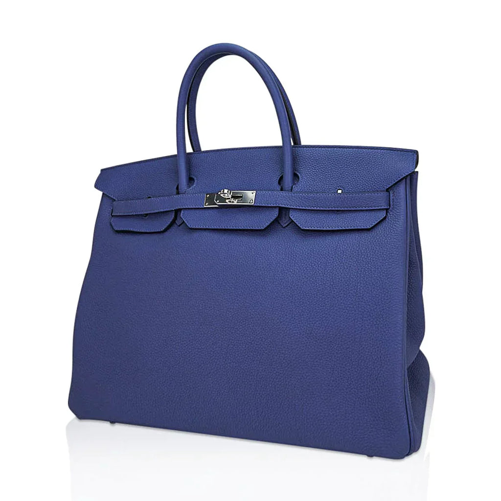 👜Limited Edition Birkin 40 Bag Blue de Prusse Togo Leather with Palladium Hardware