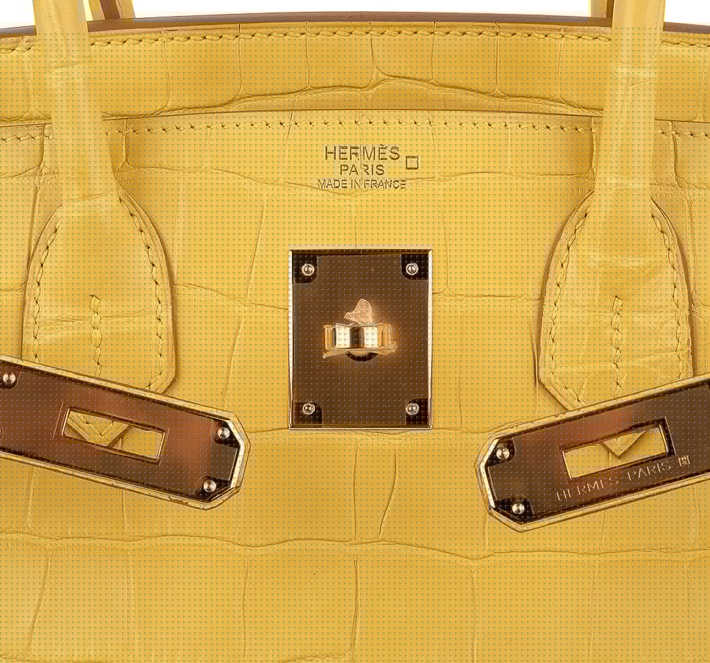 👜Birkin 30 Bag Mimosa Matte Alligator Gold Hardware