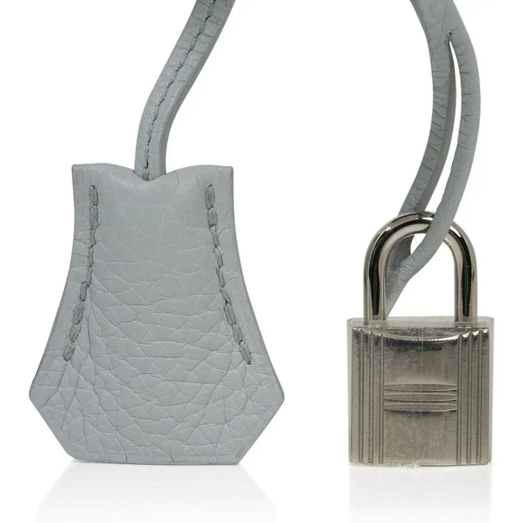 👜Birkin 35 Bag Blue Bleu Pale Togo Palladium Hardware