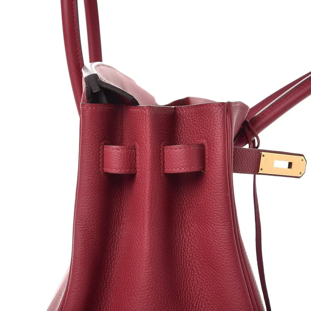 👜Birkin 25cm Rouge H Bordeaux Red Gold Hardware Bag Y Stamp