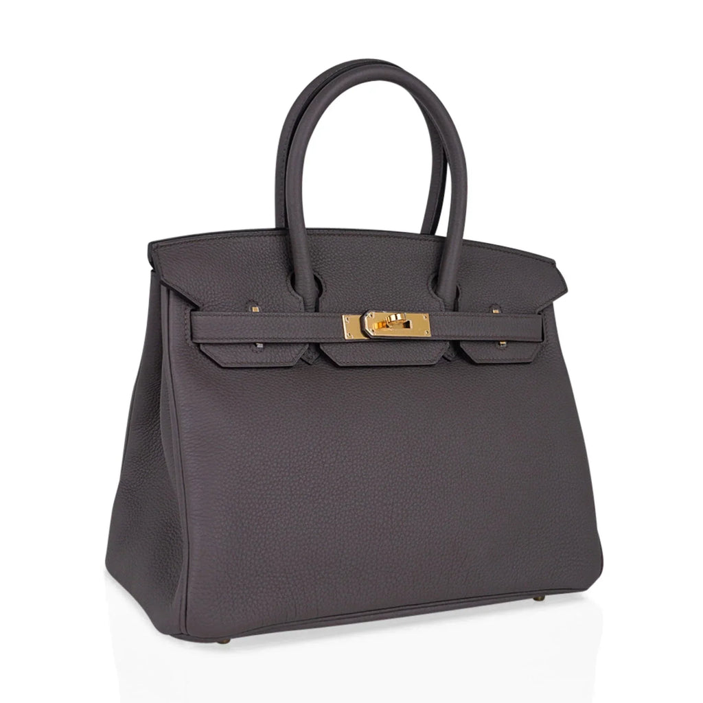 👜Birkin 30 Bag Etain Gray Coveted Gold Hardware Togo