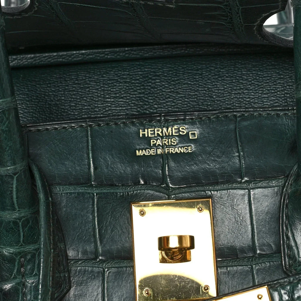 👜Birkin Vert Titien Matte Alligator Gold Hardware