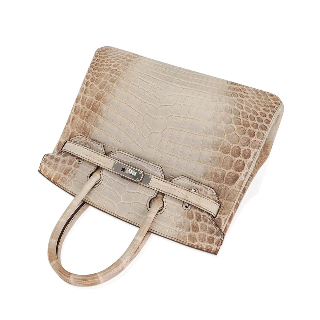 👜Birkin 30 Bag Gris Cendre Himalaya Crocodile Palladium Hardware