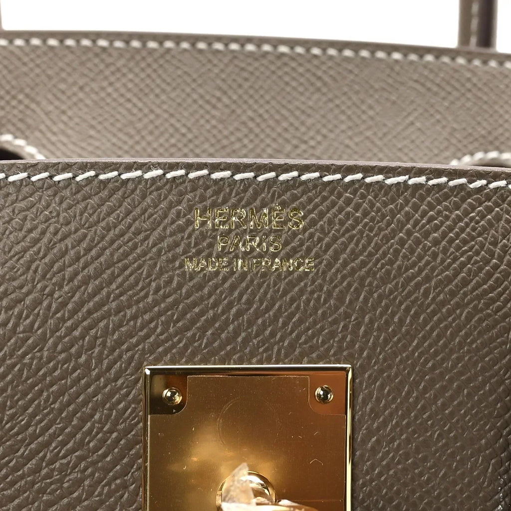 👜Birkin Sellier 30 Etoupe Epsom Quilted Epsom Leather
