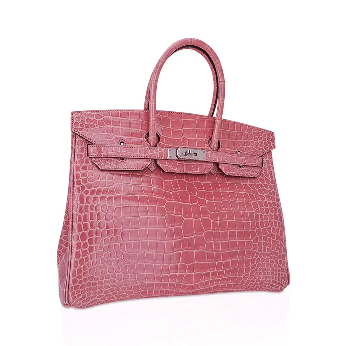 👜Birkin 35 Rose Indien Porosus Crocodile Bag – Rare Retired Color