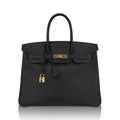 👜Birkin 35 Bag Black Epsom Leather with Gold Hardware
