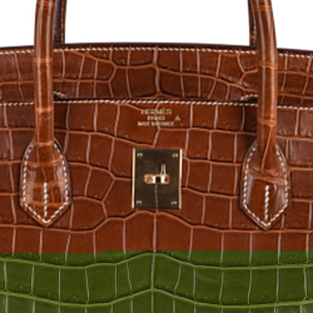 👜Birkin 40 Bag Rare Fauve Matte Porosus Crocodile Gold Hardware