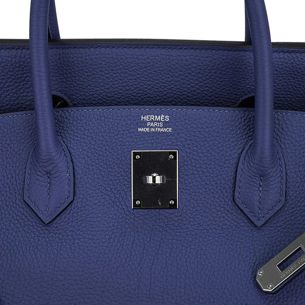 👜Limited Edition Birkin 40 Bag Blue de Prusse Togo Leather with Palladium Hardware