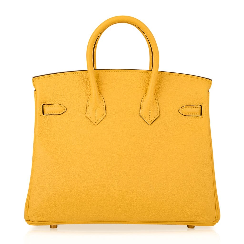 👜Birkin 25 Bag Jaune de Naples Novillo Gold Hardware