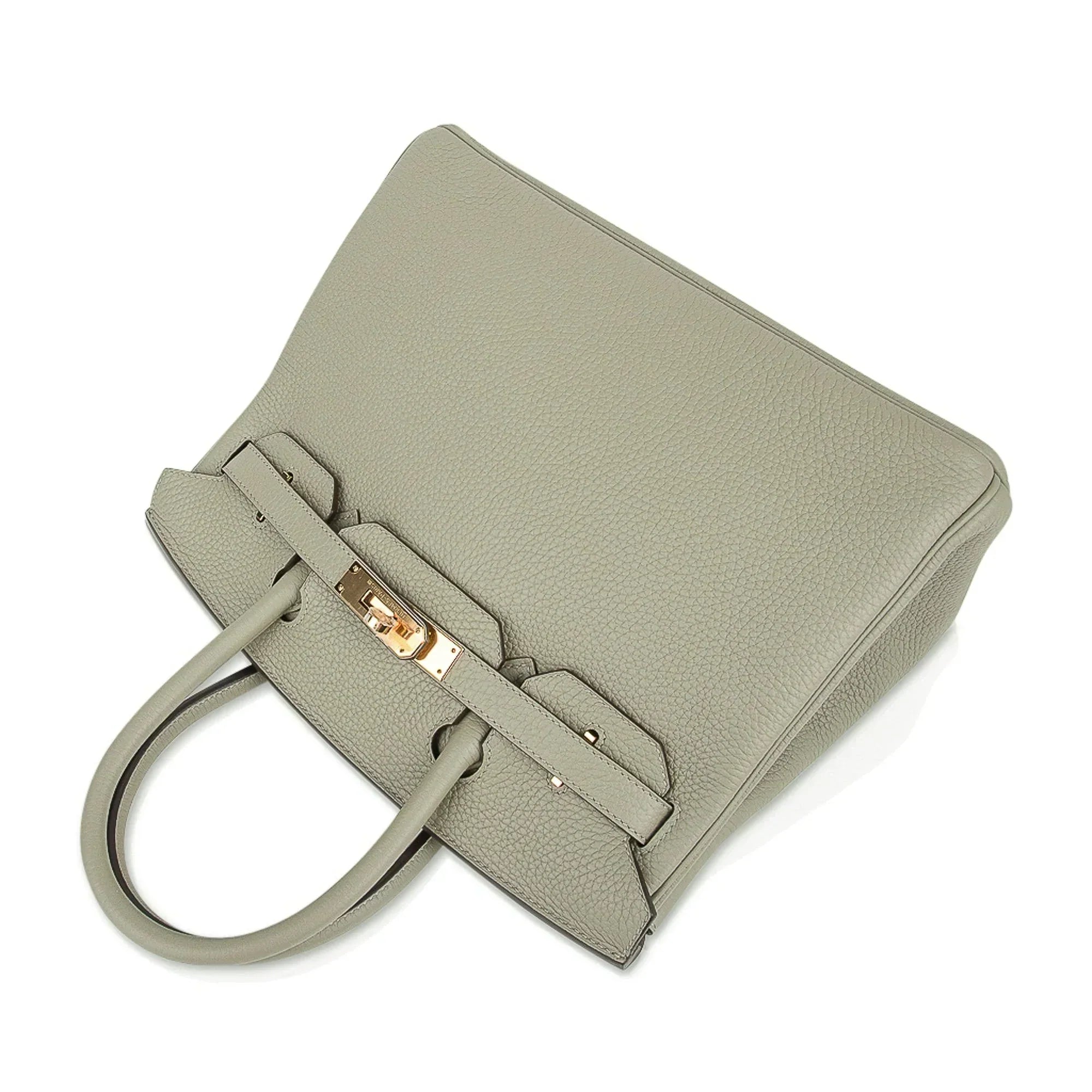 👜Birkin 30 Bag Sage (Sauge) Clemence Leather Gold Hardware
