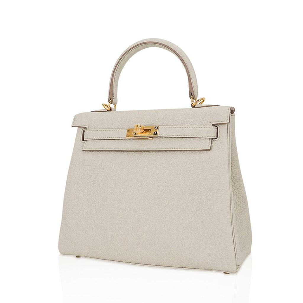 👜Kelly 25 Retourne Bag Beton Togo Leather with Gold Hardware