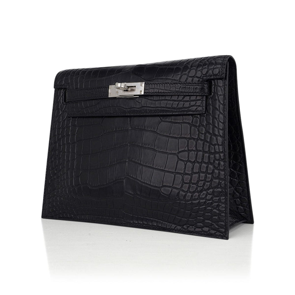 👜Limited Edition Kelly Danse Bag Matte Black Crocodile