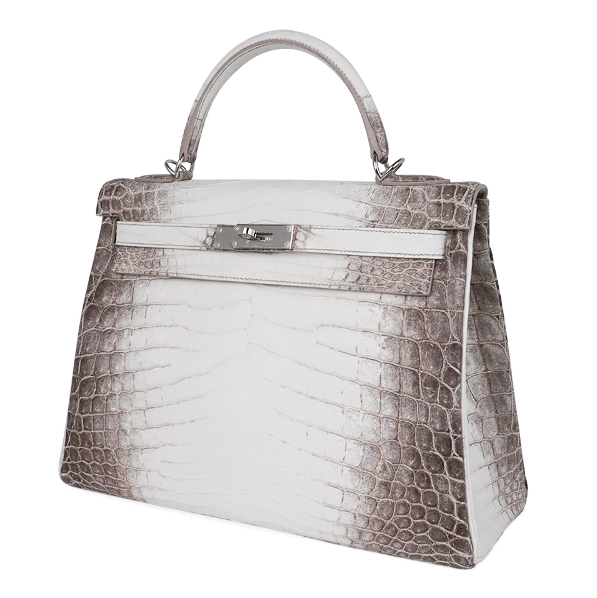 👜Limited Edition Kelly 32 Bag Himalaya Crocodile with Palladium Hardware