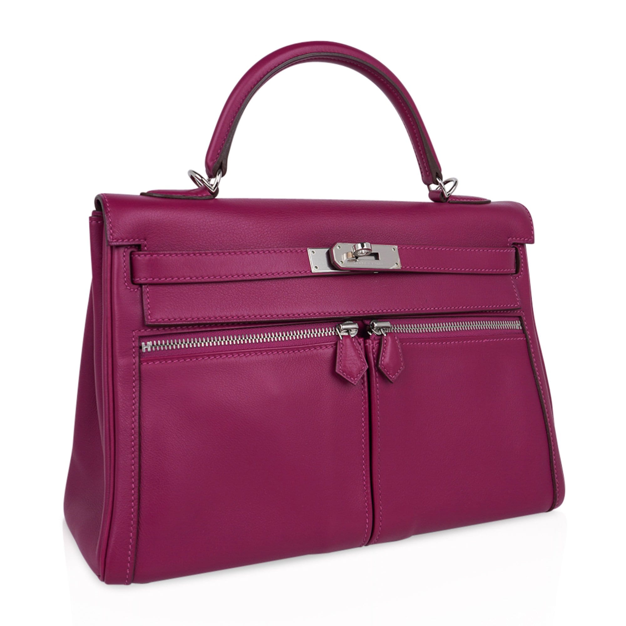 👜Limited Edition Kelly 32 Lakis Bag Tosca Swift Leather with Palladium Hardware
