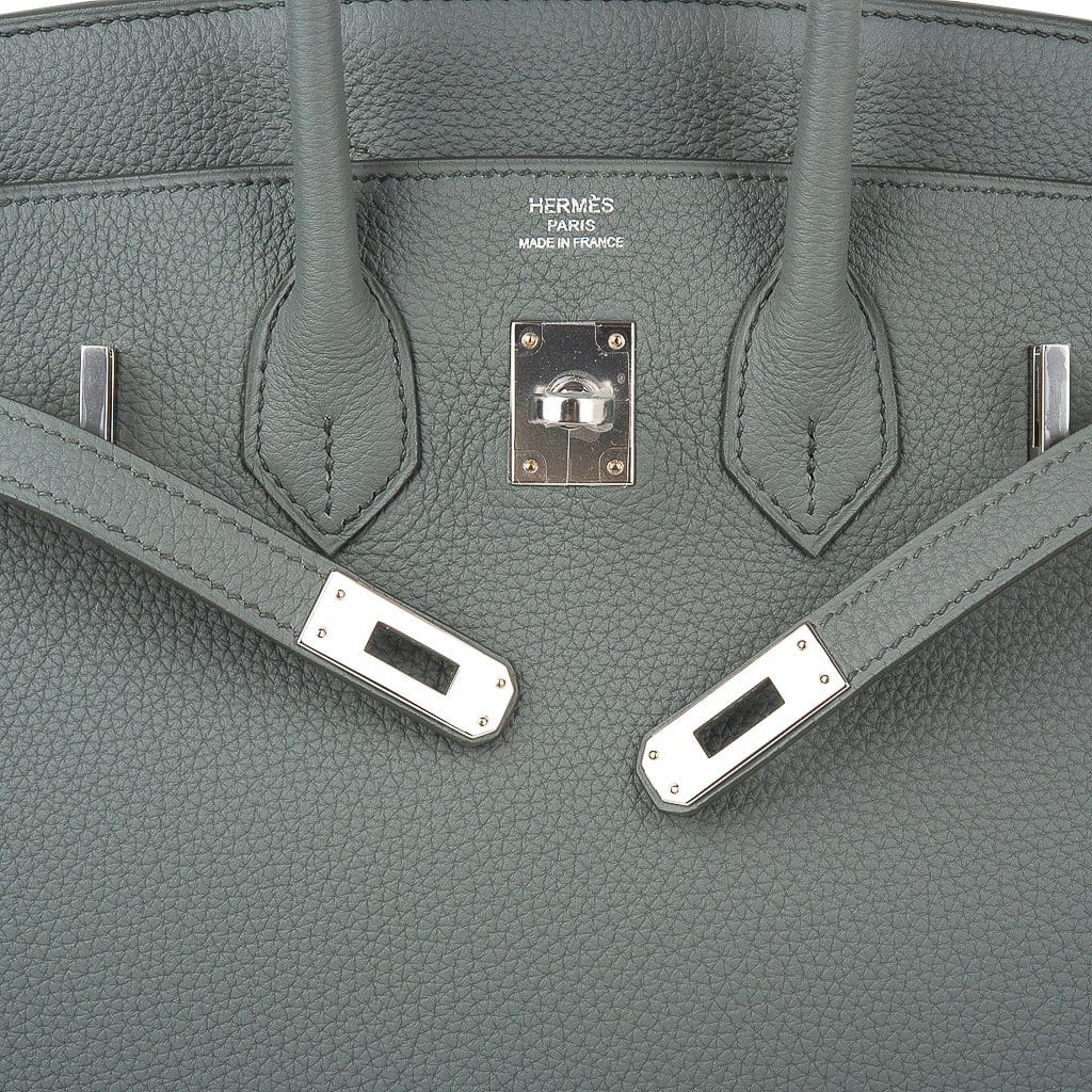 👜Birkin 25 Bag Vert Amande Togo Palladium Hardware