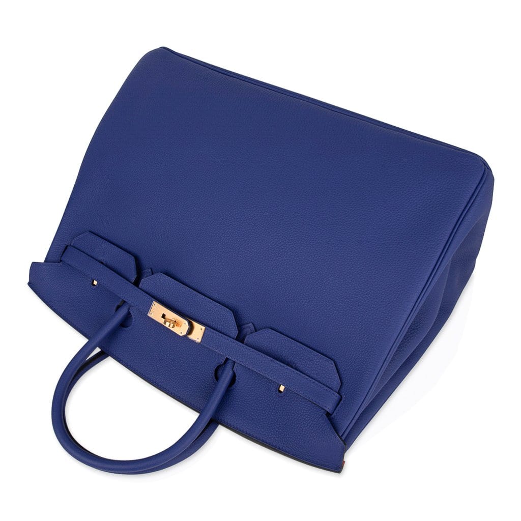 👜Birkin HSS 40 Bag Electric Blue / Rose Jaipur Brushed Gold Hardware
